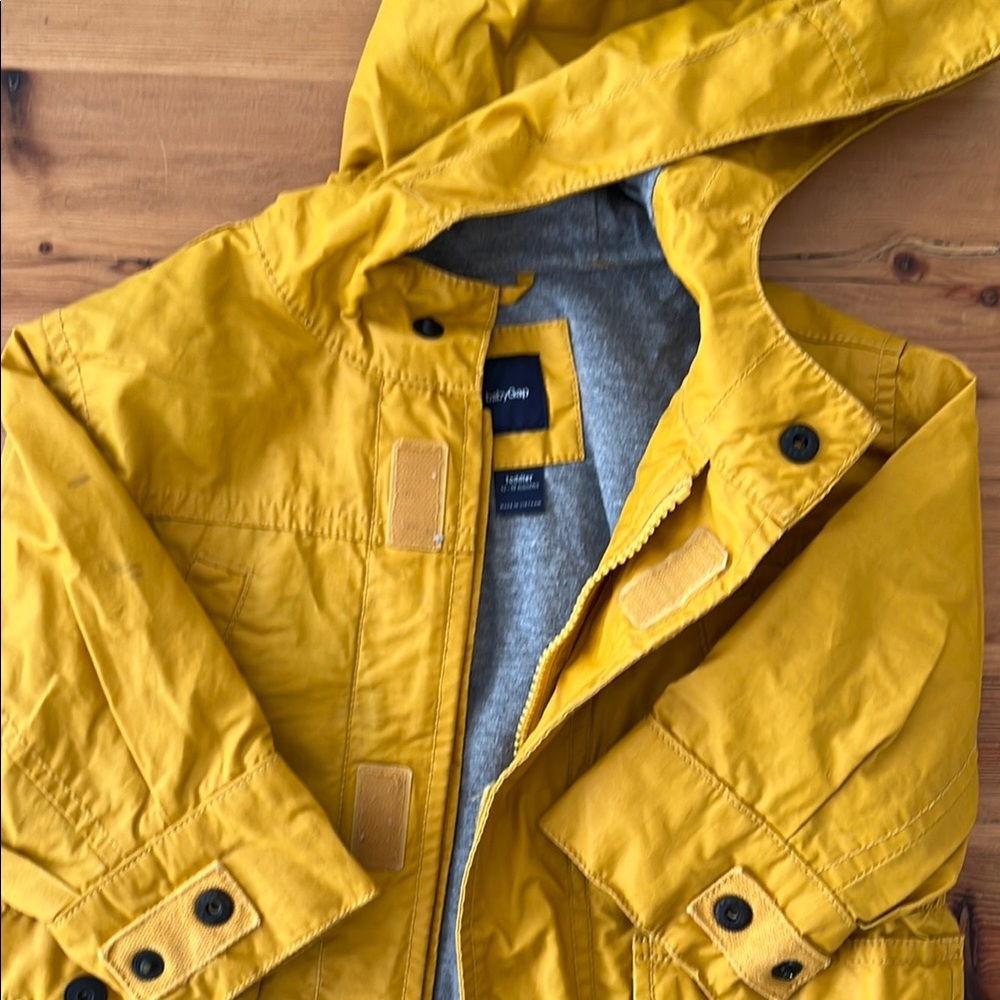 Good Condition, Baby GAP Yellow Kids Raincoat, 12-18 mos,